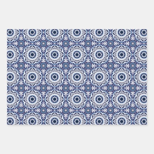 💗 mooie blauwe en gele Azulejos, Inpakpapier Vel (Voorkant 2)