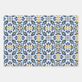 💙 mooie blauwe en gele Azulejos, Inpakpapier Vel (Voorkant)