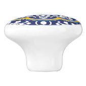 😍 mooie blauwe en gele Azulejos, Keramische Knop (Zijkant)