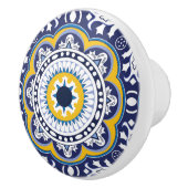 😍 mooie blauwe en gele Azulejos, Keramische Knop (Rechts)