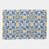 💙 mooie blauwe en gele Azulejos,    keuken Theedoek (Horizontaal)