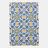 💙 mooie blauwe en gele Azulejos,    keuken Theedoek (Verticaal)
