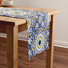 😍 mooie blauwe en gele Azulejos, Korte Tafelloper