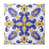 💙 mooie blauwe en gele Azulejos Tegeltje (Voorkant)