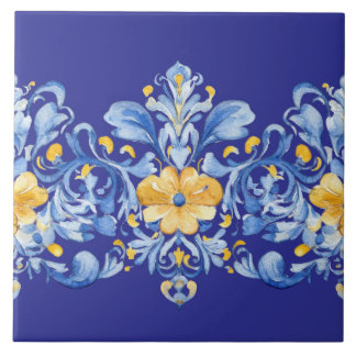 Mooie blauwe en gele Azulejos Tegeltje