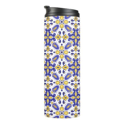 💙 mooie blauwe en gele Azulejos Thermosbeker (Geroteerd rechts)