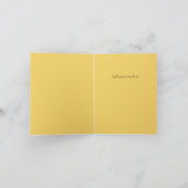 Mooie Blauwe en Gele Bedankkaart (Binnen)