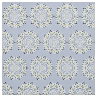 Mooie blauwe en gele mandala stof