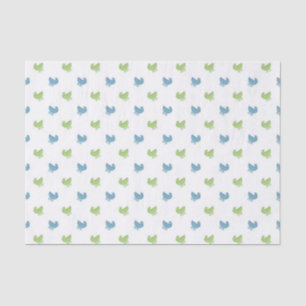 Mooie blauwe en groene baby buggy patroon tissuepapier