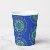 Mooie blauwe en groene partij papieren bekers (Achterkant)