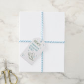 Mooie Blauwe en Groene Spook Halloween Label Cadeaulabel (Met Touw)