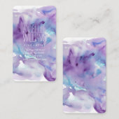 Mooie blauwe en Paarse Waterverf Visitekaartje (Voorkant / Achterkant)