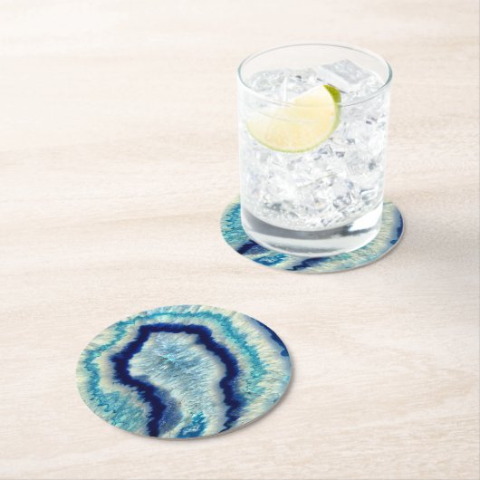 Mooie Blauwe en Turquoise Agate Drink Onderzetters (Insitu)