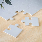 Mooie blauwe en witte bloemschikking legpuzzel (Zijkant)