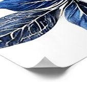 Mooie blauwe en witte bloemschikking poster (Hoek)