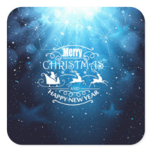 Mooie Blauwe en Witte Kerstmis en Nieuwjaar