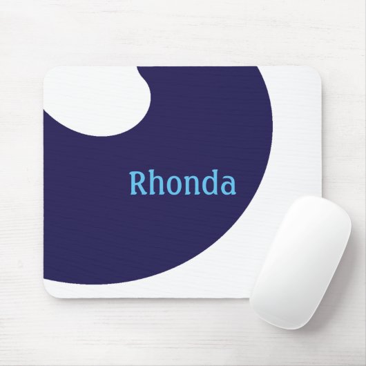 Mooie Blauwe en Witte mousepad Muismat (Met muis)