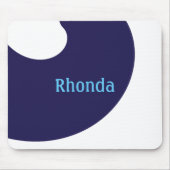 Mooie Blauwe en Witte mousepad Muismat (Voorkant)