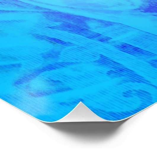 Mooie Blauwe Engel voor bescherming en vergeving Poster (Hoek)