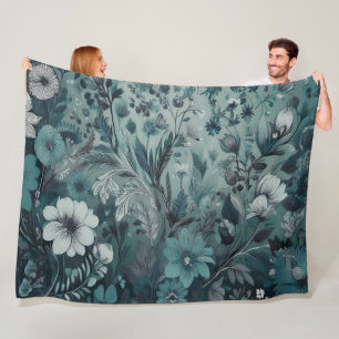 Mooie blauwe fleece deken