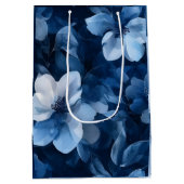 Mooie Blauwe Floral Medium Cadeauzakje (Achterkant)