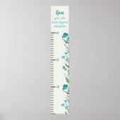 Mooie Blauwe Floral voorbij de maatstaven van de G Poster (Voorkant)