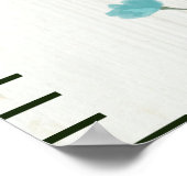 Mooie Blauwe Floral voorbij de maatstaven van de G Poster (Hoek)