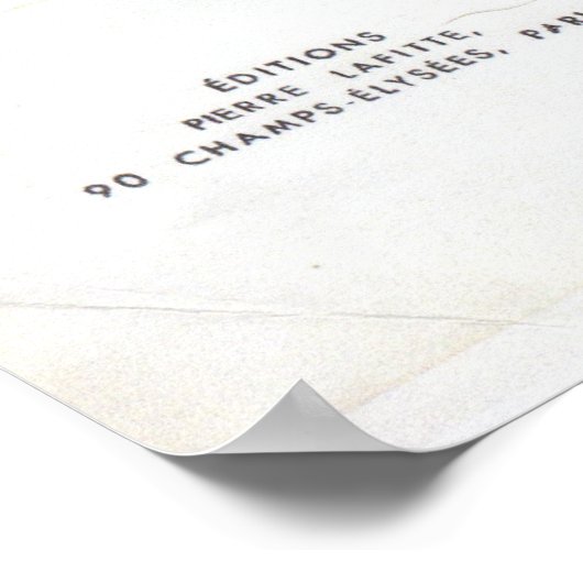 Mooie Blauwe  Franse Evening Gown Poster (Hoek)