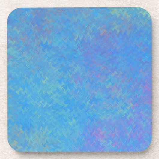 Mooie blauwe, gemarmerde papieren blik drankjes onderzetter (Voorkant)