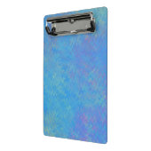 Mooie, blauwe, gemarmerde papieren blik mini klembord (Angled2)