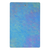 Mooie, blauwe, gemarmerde papieren blik mini klembord (Achterkant)