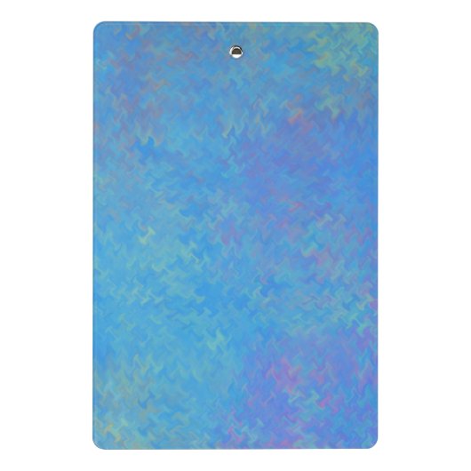 Mooie, blauwe, gemarmerde papieren blik mini klembord (Achterkant)