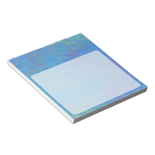 Mooie blauwe, gemarmerde papieren blik notitieblok