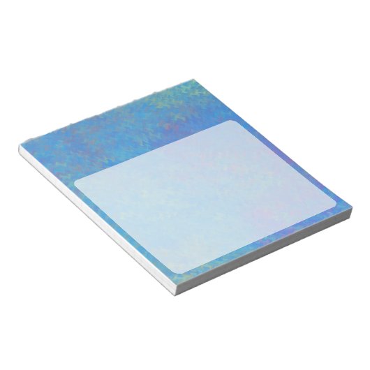 Mooie blauwe, gemarmerde papieren blik notitieblok (Schuin)