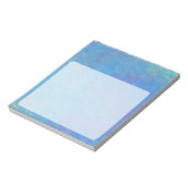 Mooie blauwe, gemarmerde papieren blik notitieblok (Linkerzijde)