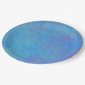Mooie blauwe, gemarmerde papieren blik papieren bordje (Gekanteld)