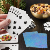 Mooie blauwe, gemarmerde papieren blik pokerkaarten (Insitu)