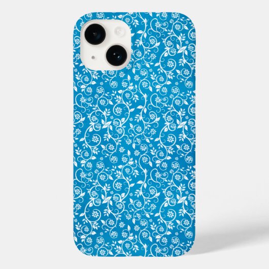 Mooie Blauwe Geometrische Patroon Case-Mate iPhone Case (Achterkant)