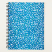 Mooie Blauwe Geometrische Patroon Planner (Voorkant)