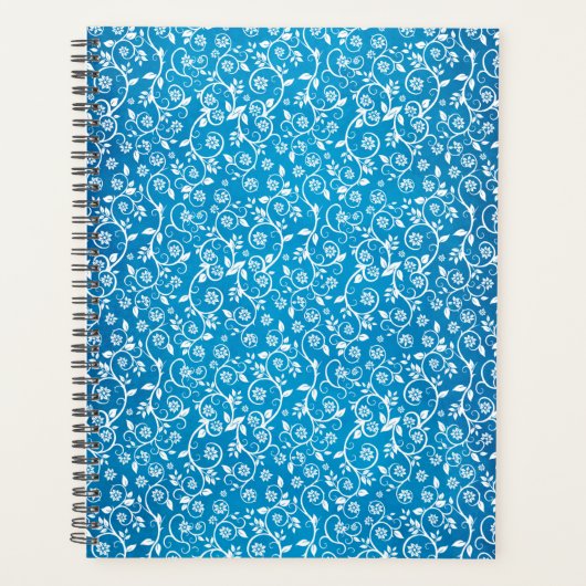 Mooie Blauwe Geometrische Patroon Planner (Voorkant)