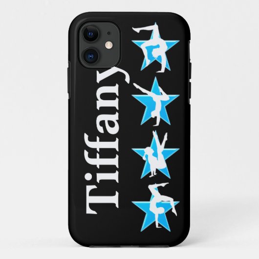 MOOIE BLAUWE GEPERSONALISEERDE GYMNASTIEK IPHONE C Case-Mate iPhone CASE (Achterkant)