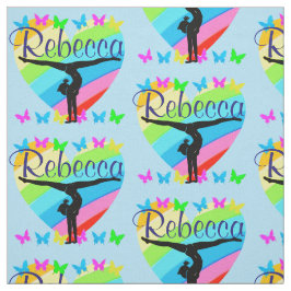 MOOIE BLAUWE GEPERSONALISEERDE GYMNASTIEKSTOF STOF