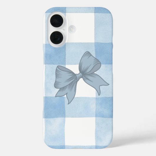 Mooie blauwe geruite strik iPhone hoesje. Case-Mate iPhone Case (Achterkant)