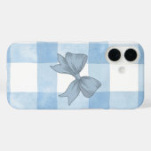 Mooie blauwe geruite strik iPhone hoesje. Case-Mate iPhone Case (Achterkant (horizontaal))