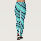Mooie blauwe gestreepte trainingsleggings voor vro leggings (Achterkant)