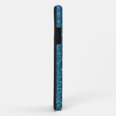 Mooie Blauwe Glitter Vonken Case-Mate iPhone Case (Achterkant/rechts)