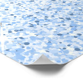 Mooie blauwe glitter welkom poster (Hoek)