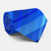 Mooie blauwe golven stropdas (Opgerold)