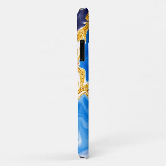 Mooie Blauwe, gouden en witte zwembroeken als wate Case-Mate iPhone Case (Achterkant/rechts)