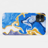 Mooie Blauwe, gouden en witte zwembroeken als wate Case-Mate iPhone Case (Achterkant (horizontaal))